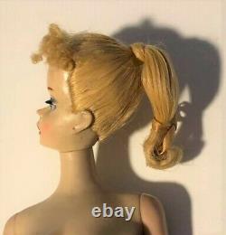 Vintage Barbie Doll #3 Blonde Hair, Blue Eyes, Faded