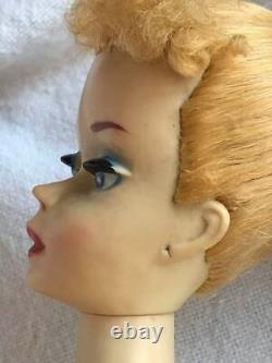 Vintage Barbie Doll #3 Blonde Hair, Blue Eyes, Faded