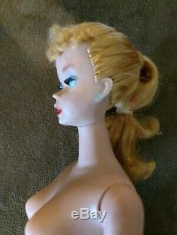 Vintage Barbie Doll #4 Blonde Ponytail Body T. M. Beautiful! Free Shipping