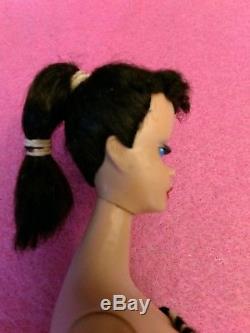 Vintage Barbie Doll #4 Brunette Ponytail Very Hard To Find Excellent