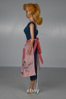 Vintage Barbie Doll #5 1958 Blonde Blue Eyes Mattel Baby-Sits Ponytail Bangs