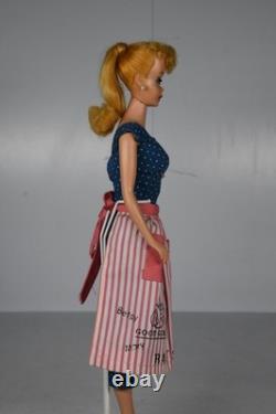 Vintage Barbie Doll #5 1958 Blonde Blue Eyes Mattel Baby-Sits Ponytail Bangs