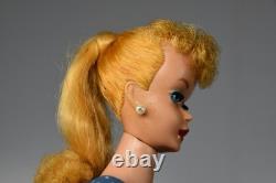 Vintage Barbie Doll #5 1958 Blonde Blue Eyes Mattel Baby-Sits Ponytail Bangs