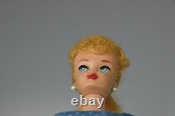Vintage Barbie Doll #5 1958 Blonde Blue Eyes Mattel Baby-Sits Ponytail Bangs