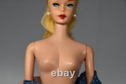 Vintage Barbie Doll #5 1958 Blonde Blue Eyes Mattel Baby-Sits Ponytail Bangs