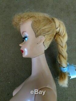 Vintage Barbie Doll #5 Ponytail Blonde Near Perfect In Sweet Dreams Free Ship