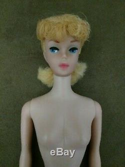 Vintage Barbie Doll #5 Ponytail Blonde Perfect & Gorgeous! Free Stand