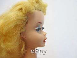 Vintage Barbie Doll Blond Hair Blue Eyes Zebra Suit Black Shoes Japan (579)