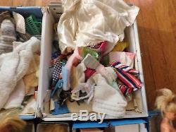 Vintage Barbie Doll Lot 3 Cases Wardrobe Clothing and Accessories Dolls