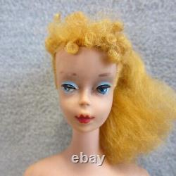 Vintage Barbie Doll TM Solid Straight Leg Body Poodle Bangs Repro Suit READ