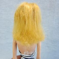 Vintage Barbie Doll TM Solid Straight Leg Body Poodle Bangs Repro Suit READ