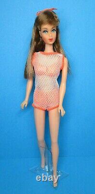 Vintage Barbie Doll TNT TWIST'N TURN GO GO CO CO Auburn Brown Hair Swimsuit