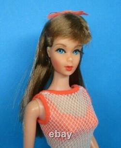 Vintage Barbie Doll TNT TWIST'N TURN GO GO CO CO Auburn Brown Hair Swimsuit