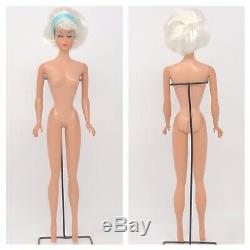 Vintage Barbie Fashion Queen White Platinum Wig American Girl Side Part OOAK