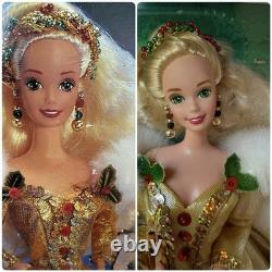 Vintage Barbie Happy Holidays 5 1994-1998 Bundle New Mattel Misprinted Errors