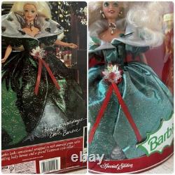 Vintage Barbie Happy Holidays 5 1994-1998 Bundle New Mattel Misprinted Errors