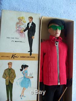 Vintage Barbie Ken Dressed Box NRFB 1962 #798 Ski Champion 1963 MIB MINT doll