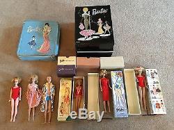 Vintage Barbie Ken Skipper Midge Lot Dolls Clothes Ect 850 860 Box Blonde Japan