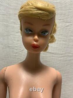 Vintage Barbie Lemon Blonde Swirl Ponytail Doll With Outfit