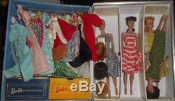 Vintage Barbie Lot 2 Ponytails, 1 Bubble, 1 Fashion Queen, withClothing, Case