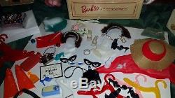 Vintage Barbie Lot, 8 Dolls, #3/4,5,6, Ponytail, Clothes, Boxes, Case, Japan Heels