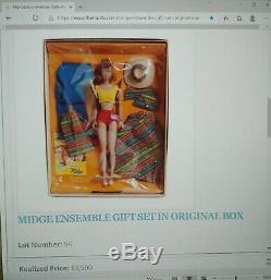 Vintage Barbie MIDGE Ensemble Gift Set #1012 (1964) in Original Box Complete