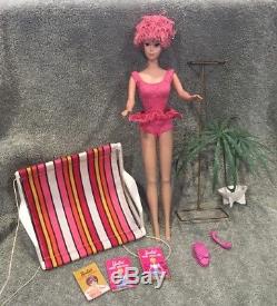 Vintage Barbie MISS BARBIE Doll #1060 OSS, CAP, 3 WIGS & STAND
