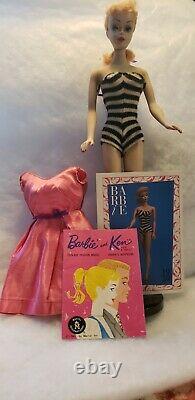 Vintage Barbie NUMBER 3 Blonde With Blue Eyeliner