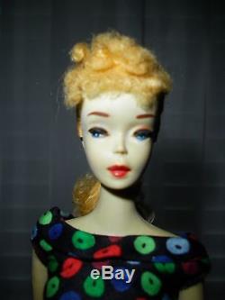Vintage Barbie No. #3 Blonde Ponytail All Original 1959 Nipples