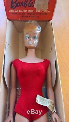 Vintage, Barbie, No 850, Platinum Ponytail Swirl, 1964, with Wrist tag, Matte
