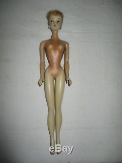 Vintage Barbie Number 3 Ponytail Doll Blonde Straight Leg Mattel Hair Cut