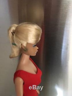 Vintage Barbie Platinum Swirl Ponytail with Red Helenca Swimsuit