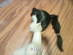 Vintage Barbie Ponytail #1 Brunette with reproduction #1 stand