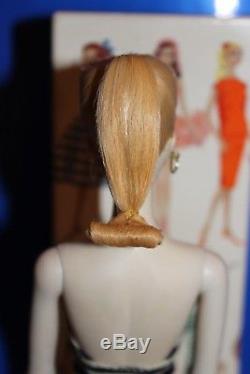 Vintage Barbie Ponytail #1 in Original Box with Stand and Booklet
