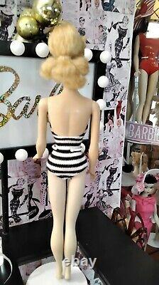 Vintage Barbie Ponytail #3 Blond with zebra and hoops