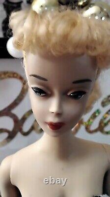 Vintage Barbie Ponytail #3 Blond with zebra and hoops