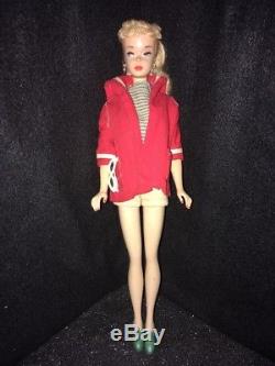 Vintage Barbie Ponytail # 3 Blonde BROWN EYELINER NO RESTRORATIONS ALL ORIGINAL