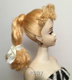 Vintage Barbie Ponytail # 3 Blonde With R Box, Stand & Accessories