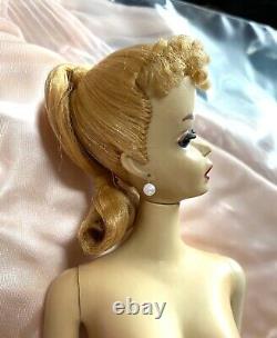 Vintage Barbie Ponytail #3 Blonde with Case & Lg Lot Blk Tag Clothes-Ex. Cond