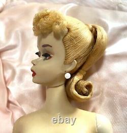 Vintage Barbie Ponytail #3 Blonde with Case & Lg Lot Blk Tag Clothes-Ex. Cond