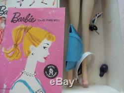 Vintage Barbie Ponytail # 3 Original, No touch ups TM box TM booklet No1 Shoes