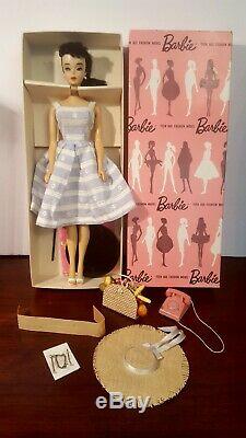 Vintage Barbie Ponytail #3 Pink Silhouette Box#869 Suburban Shopper