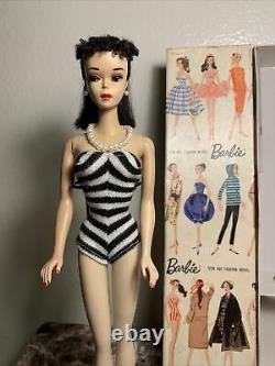 Vintage Barbie Ponytail # 3 Stunning! All Original, Stand, Box, Booklet, Clothes