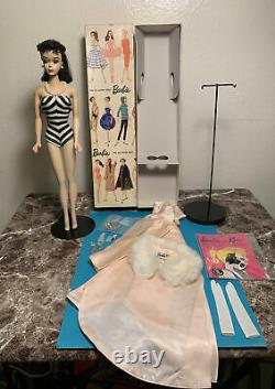 Vintage Barbie Ponytail # 3 Stunning! All Original, Stand, Box, Booklet, Clothes