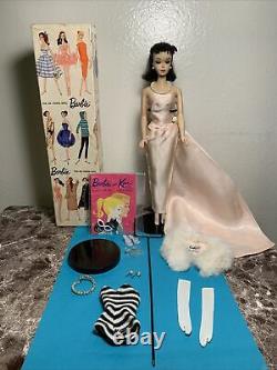 Vintage Barbie Ponytail # 3 Stunning! All Original, Stand, Box, Booklet, Clothes