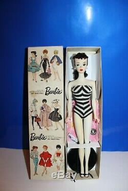 Vintage Barbie Ponytail # 3 with R Box, R stand, sunglasses & booklet Original