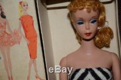 Vintage Barbie Ponytail Doll 4 Gay Parisienne Box 3 P/ BOX, BOOKLET & STAND