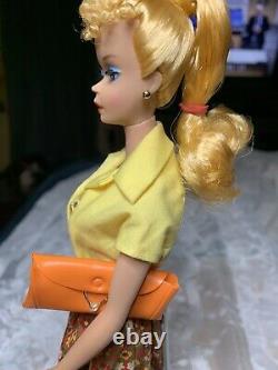 Vintage Barbie Ponytail Lemon Yellow Blonde