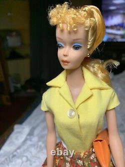 Vintage Barbie Ponytail Lemon Yellow Blonde