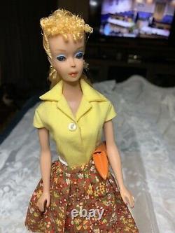 Vintage Barbie Ponytail Lemon Yellow Blonde